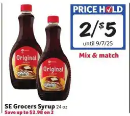 Winn Dixie SE Grocers Syrup offer