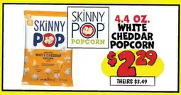 Ollie's SKiNNY POP 4.4 OZ. WHITE CHEDDAR POPCORN offer