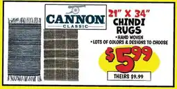 Ollie's CANNON CLASSIC 21 x 34 CHINDI RUGS offer