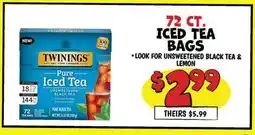 Ollie's 72 CT. LEMON ICED TEA BAGS offer