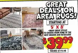 Ollie's GREAT DEAL'S ON AREA RUGS! 5' x 8' offer