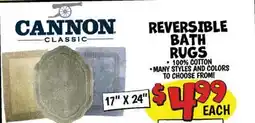 Ollie's CANNON REVERSIBLE BATH RUGS offer