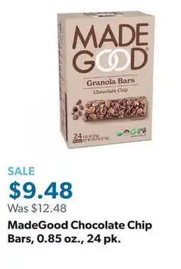 Sam's Club MadeGood Chocolate Chip Bars, 0.85 oz., 24 pk offer