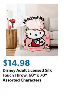 Sam's Club Disney Adult Licensed Silk Touch Throw, 60 x 70 Assorted Characters offer