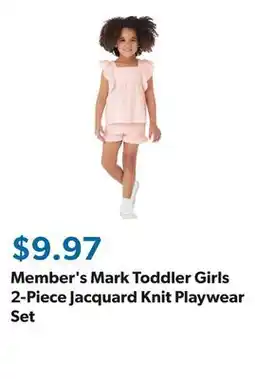 Sam's Club Member's Mark Toddler Girls 2-Piece Jacquard Knit Playwear Set offer