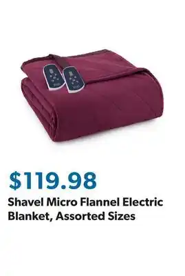 Sam's Club Shavel Micro Flannel Electric Blanket, Assorted Sizes offer