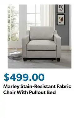 Sam's Club Marley Stain-Resistant Fabric Chair With Pullout Bed offer