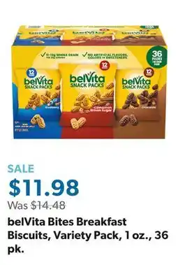 Sam's Club belVita Bites Breakfast Biscuits, Variety Pack, 1 oz., 36 pk offer