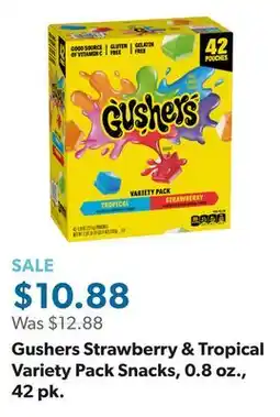 Sam's Club Gushers Strawberry & Tropical Variety Pack Snacks, 0.8 oz., 42 pk offer