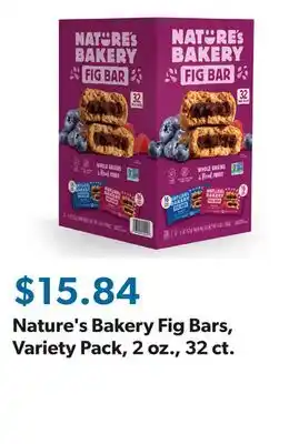 Sam's Club Nature's Bakery Fig Bars, Variety Pack, 2 oz., 32 ct offer