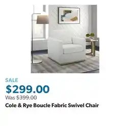 Sam's Club Cole & Rye Boucle Fabric Swivel Chair offer