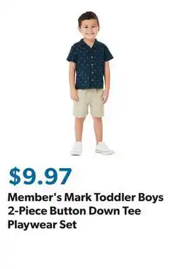 Sam's Club Member's Mark Toddler Boys 2-Piece Button Down Tee Playwear Set offer