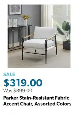 Sam's Club Parker Stain-Resistant Fabric Accent Chair, Assorted Colors offer