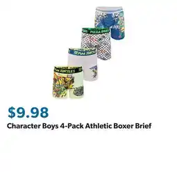 Sam's Club Character Boys 4-Pack Athletic Boxer Brief offer