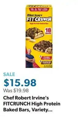 Sam's Club Chef Robert Irvine's FITCRUNCH High Protein Baked Bars, Variety Pack, 1.62 oz. 18 ct offer