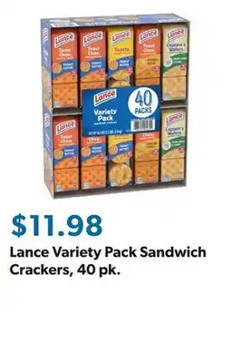 Sam's Club Lance Variety Pack Sandwich Crackers, 40 pk offer