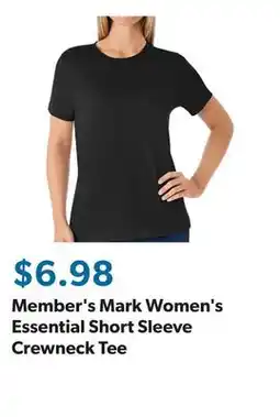Sam's Club Member's Mark Women's Essential Short Sleeve Crewneck Tee offer