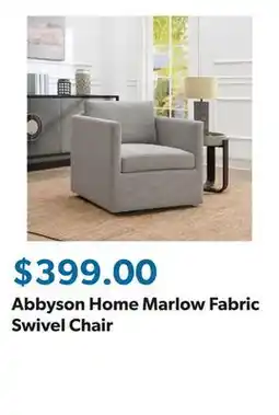 Sam's Club Abbyson Home Marlow Fabric Swivel Chair offer