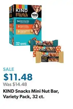 Sam's Club KIND Snacks Mini Nut Bar, Variety Pack, 32 ct offer