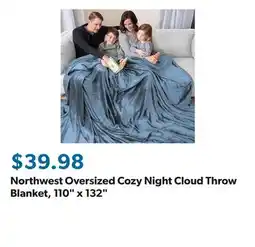 Sam's Club Northwest Oversized Cozy Night Cloud Throw Blanket, 110 x 132 offer