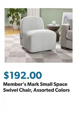 Sam's Club Member's Mark Small Space Swivel Chair, Assorted Colors offer