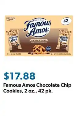 Sam's Club Famous Amos Chocolate Chip Cookies, 2 oz., 42 pk offer