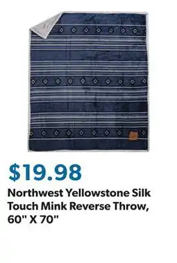 Sam's Club Northwest Yellowstone Silk Touch Mink Reverse Throw, 60 X 70 offer