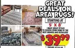 Ollie's 5' X 8' AREA RUGS offer