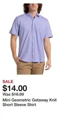 TJ Maxx Mini Geometric Getaway Knit Short Sleeve Shirt offer