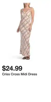 TJ Maxx Criss Cross Midi Dress offer