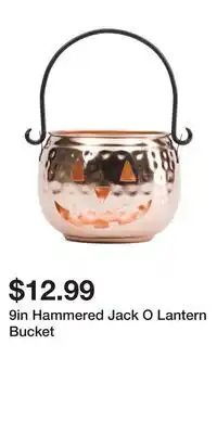TJ Maxx 9in Hammered Jack O Lantern Bucket offer