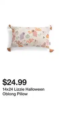 TJ Maxx 14x24 Lizzie Halloween Oblong Pillow offer