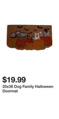 TJ Maxx 20x36 Dog Family Halloween Doormat offer