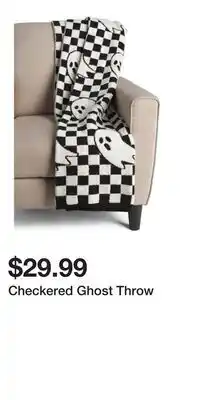 TJ Maxx Checkered Ghost Throw offer