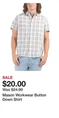 TJ Maxx Mason Workwear Button Down Shirt offer