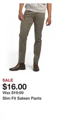 TJ Maxx Slim Fit Sateen Pants offer