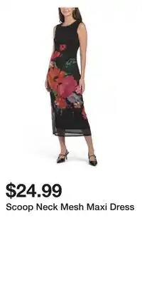 TJ Maxx Scoop Neck Mesh Maxi Dress offer