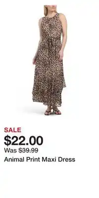 TJ Maxx Animal Print Maxi Dress offer