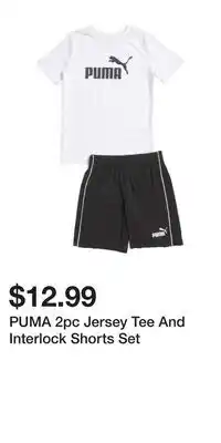 TJ Maxx PUMA 2pc Jersey Tee And Interlock Shorts Set offer