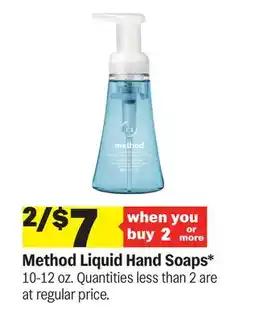 Meijer Method Liquid Hand Soaps offer