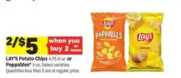 Meijer LAY'S Potato Chips 4.75-8 oz. or Poppables* 5 oz offer