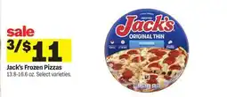 Meijer Jack's Frozen Pizzas offer
