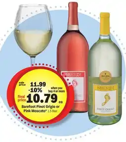 Meijer Barefoot Pinot Grigio or Pink Moscato offer