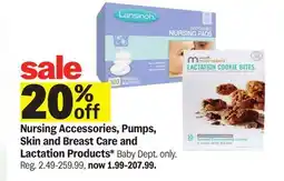 Meijer Nursing Accessories, Pumps, Skin and Breast Care and Lactation Products offer