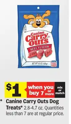 Meijer Canine Carry Outs Dog Treats offer