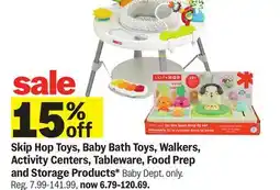Meijer Skip Hop Toys, Baby Bath Toys, Walkers, Activity Centers, Tableware, Food Prep and Storage Products offer