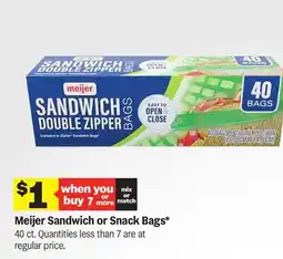 Meijer Meijer Sandwich or Snack Bags offer