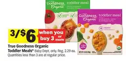 Meijer True Goodness Organic Toddler Meals offer