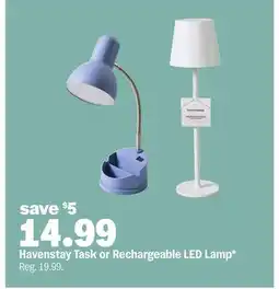 Meijer Havenstay Task or Rechargeable LED Lamp offer