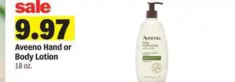 Meijer Aveeno Hand or Body Lotion offer